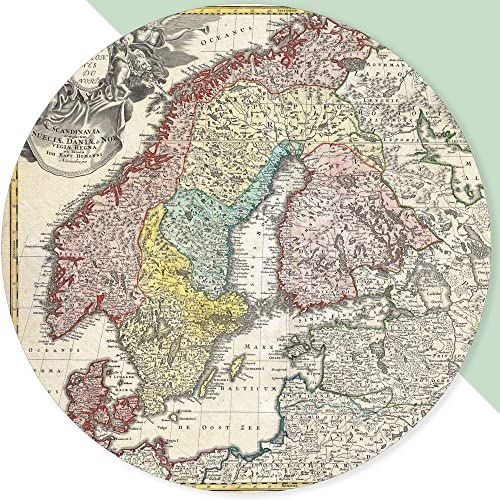 Extra große 460 mm 'Karte von Skandinavien' Permanente Aufkleber (DW00014340) von Azeeda