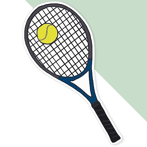 Extra große 460 mm 'Tennisschläger & Ball' Permanente Aufkleber (DW00090619) von Azeeda
