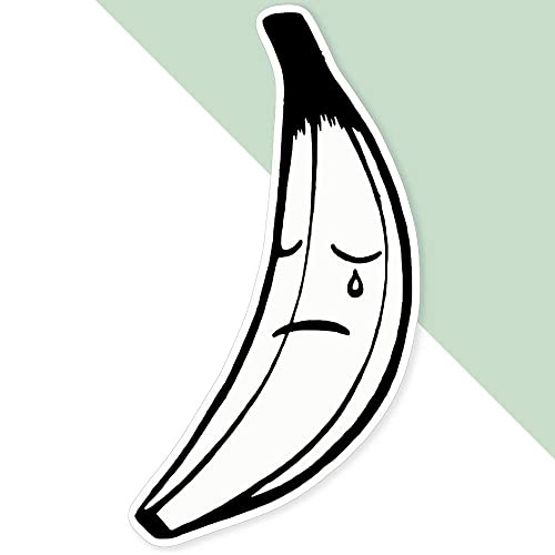 Extra große 460 mm 'Traurige Banane' Permanente Aufkleber (DW00069580) von Azeeda