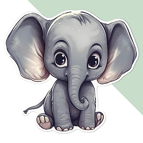 Große 210mm 'Baby Elefant' Permanente Aufkleber (DW00089142) von Azeeda
