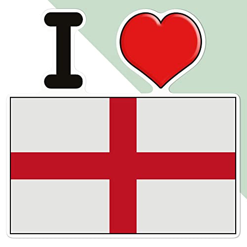 Große 210mm 'I Love England' Permanente Aufkleber (DW00077471) von Azeeda