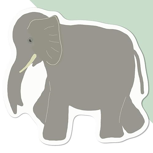 Mittel 100mm 'Elefant' Permanente Aufkleber (DW00094385) von Azeeda