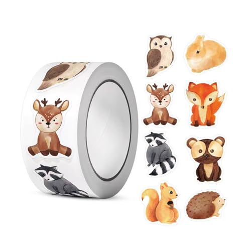 Runde Tier Aufkleber, 500 Stück Kinder Sticker mit Tiermuster, Tier Belohnungsaufkleber Rolle, Cartoon Tieraufkleber für Kinder, Süße Sticker Tiere, Motivationsaufkleber für Schule & Kindergarten Runde Tier Aufkleber, 500 Stück Kinder Sticker mit Tiermuster, Tier Belohnungsaufkleber Rolle, Cartoon Tieraufkleber für Kinder, Süße Sticker Tiere, Motivationsaufkleber für Schule & Kindergarten von Azheeuiy
