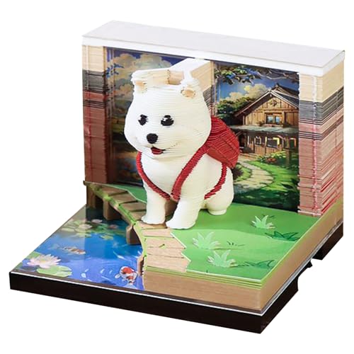 3D Tischkalender - 2026 Papier Skulptur Kalender - Papier Kunst Hund Figur Zum Schreiben Planen Für Erwachsene Kinder Studenten Festtag Weihnachten Advent 3D Tischkalender - 2026 Papier Skulptur Kalender - Papier Kunst Hund Figur Zum Schreiben Planen Für Erwachsene Kinder Studenten Festtag Weihnachten Advent von Aznever