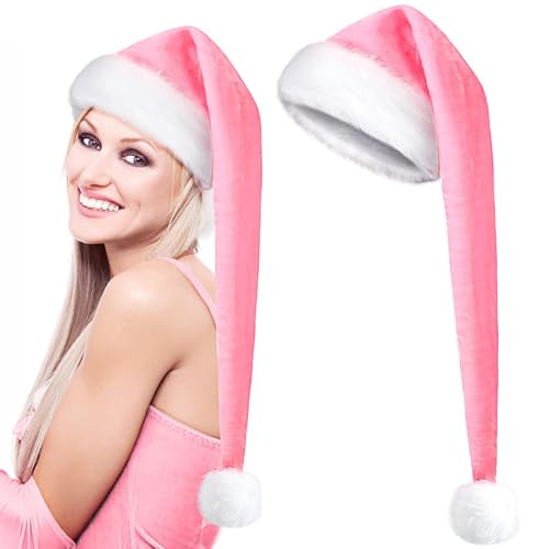 Aznever Große Weihnachtsmütze, lange Weihnachtsmütze für Erwachsene - Weiche Weihnachtsplüschmützen - Cosplay-Kostüm, Unisex-Hut für Erwachsene für Weihnachten, Neujahr, Partys und Feiern Aznever Große Weihnachtsmütze, lange Weihnachtsmütze für Erwachsene - Weiche Weihnachtsplüschmützen - Cosplay-Kostüm, Unisex-Hut für Erwachsene für Weihnachten, Neujahr, Partys und Feiern von Aznever