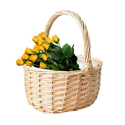 Flower Arrangement Basket | Hand-Woven Wicker Rattan Baskets with Handle | Flower Basket, Retro Storage Containers, Wedding Flower Girl Baskets Flower Arrangement Basket | Hand-Woven Wicker Rattan Baskets with Handle | Flower Basket, Retro Storage Containers, Wedding Flower Girl Baskets von Aznever