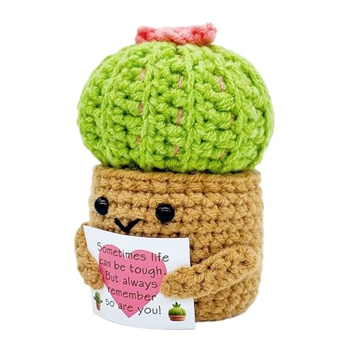 Häkkelpuppe Deko - Positive Häkelpuppe Kaktus Topf Form | Desktop Deko Mit Karte Für Lehrerinnen Schwestern Mütter Freundinnen Geburtstag Häkkelpuppe Deko - Positive Häkelpuppe Kaktus Topf Form | Desktop Deko Mit Karte Für Lehrerinnen Schwestern Mütter Freundinnen Geburtstag von Aznever