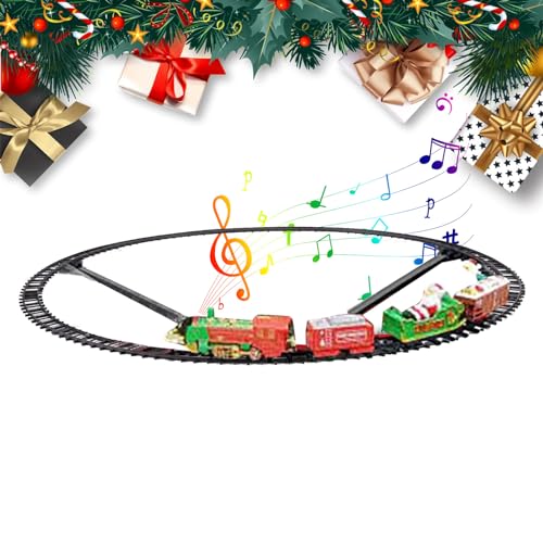Weihnachtsbaum-Eisenbahn-Set um den Baum - Kindereisenbahnspielzeug mit Musik und Lichtern | Lernspielzeug, Weihnachtsdorf-Eisenbahn-Set für 4-, 5- und 6-Jährige Aznever von Aznever