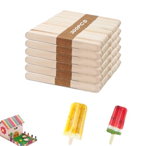 300 Stück Holzstäbchen, Eisstiele aus Holz, 114 mm x 9 mm x 2 mm, Birke, Eisstäbchen Holzstäbchen Bastelstäbchen Holz Grundfarbe, Holzeisstiele, DIY, Arten von Kunsthandwerk Herstellen 300 Stück Holzstäbchen, Eisstiele aus Holz, 114 mm x 9 mm x 2 mm, Birke, Eisstäbchen Holzstäbchen Bastelstäbchen Holz Grundfarbe, Holzeisstiele, DIY, Arten von Kunsthandwerk Herstellen von Azonelife