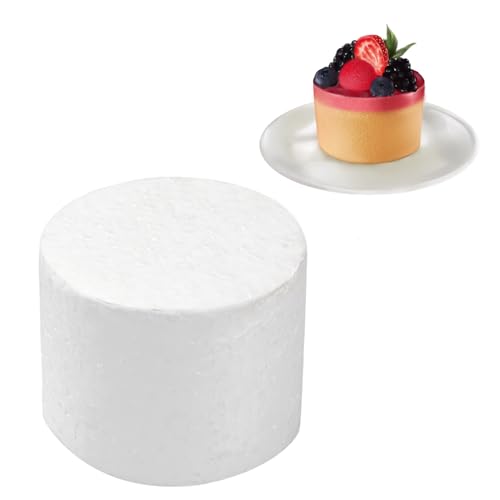 Kuchen Dummy, Styropor-Dummy, Dekorieren von Dummy Kuchen, Kuchen-Attrappe aus Schaumstoff, Künstliches Schaumstoff Kuchen Modell, Torten Dummy, 4 6Zoll 7cm Kuchen Übungsform für Tortenboden (4 Zoll) von Azonelife