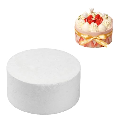 Kuchen Dummy, Styropor-Dummy, Dekorieren von Dummy Kuchen, Kuchen-Attrappe aus Schaumstoff, Künstliches Schaumstoff Kuchen Modell, Torten Dummy, 4 6Zoll 7cm Kuchen Übungsform für Tortenboden (6 Zoll) von Azonelife