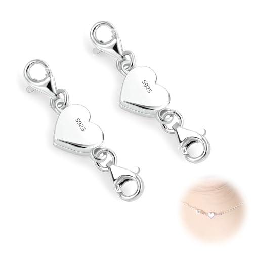 AzureRay 2 Stück Kettenverschluss Silber 925, Extra starker Magnetverschluss für Armband & Kette, Verschluss Kette mit Herzdesign, Ideal für DIY Schmuck, langlebig & sicher AzureRay 2 Stück Kettenverschluss Silber 925, Extra starker Magnetverschluss für Armband & Kette, Verschluss Kette mit Herzdesign, Ideal für DIY Schmuck, langlebig & sicher von AzureRay