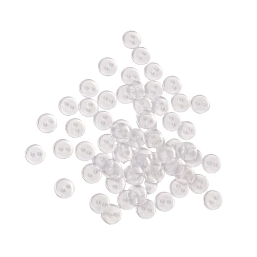 AzureRay Knöpfe zum Annähen 15 mm – Transparente Nähknöpfe aus robustem Polyester – Knopf Set für Handarbeit & Nähen – 50 Stück – Glatte Oberfläche & langlebig von AzureRay