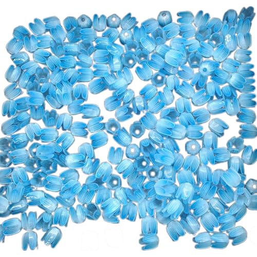 50 PCs Blumenperlen Acrylblüten Knospen Basteln Perlen Farbdruck Tulpen Perlen Handwerksbedarf von Azxcvbnm