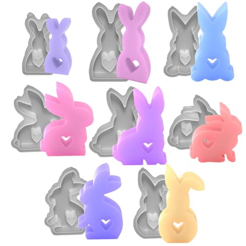 8 Stück Silikon für handgefertigte Seife, flexible Harzformen für Enthusiasten 8 Stück Silikon für handgefertigte Seife, flexible Harzformen für Enthusiasten von Azxcvbnm