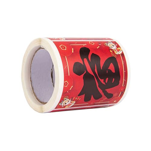 Azxcvbnm 100 Blatt Siegeletiketten-Aufkleber für chinesisches Neujahrsverpackung, dekorative Aufkleber für Scrapbook-Umschläge von Azxcvbnm