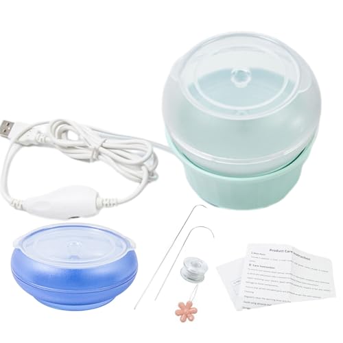 Azxcvbnm Elektrischer Tonperlen-Spinner inklusive kleiner, großer Perlenschale, Einfädler und Schnur für Armbänder, Halsketten, Schmuckherstellung von Azxcvbnm