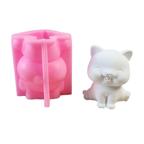 Azxcvbnm Handgefertigte 3D-Katzen-Formen aus Silikon, Ornament-Formen, Tierformen, Gießformen für Zuhause, Tischdekorationen von Azxcvbnm