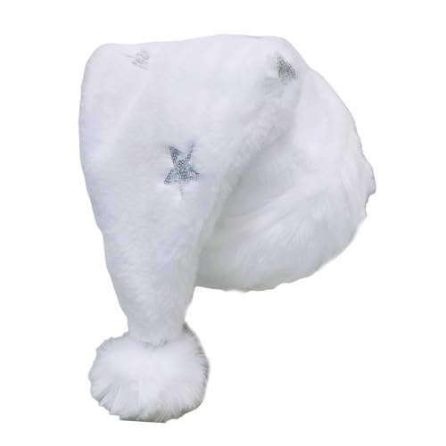 Azxcvbnm Pompoms Plüsch Weihnachtshüte Für Kinder Erwachsener Family Gethering Pailletten Plüsch Santa Hats Festival Requisiten Party Kopfbedeckung von Azxcvbnm