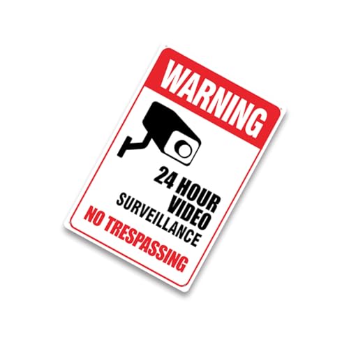 Azxcvbnm Schild mit Aufschrift "24 Hour Video CCTV-Kamera", einfache Montage, Weißblech, Warnschild Azxcvbnm Schild mit Aufschrift "24 Hour Video CCTV-Kamera", einfache Montage, Weißblech, Warnschild von Azxcvbnm
