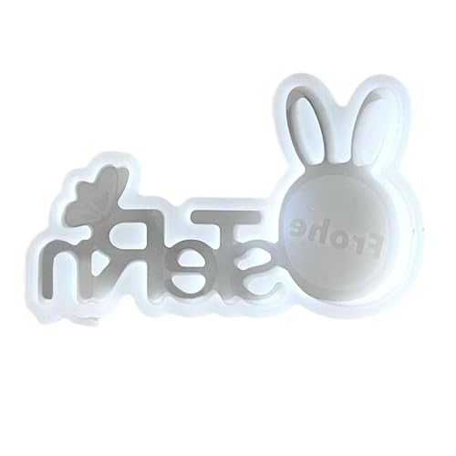 Azxcvbnm Silikonformen für Ostern, Kaninchen, handgefertigt, Ornament, Epoxidharz, Ostern, Gips, Gießformen von Azxcvbnm