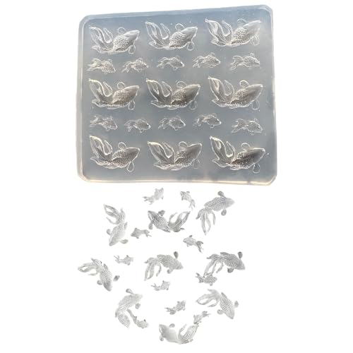 Flexible Silikonformen, goldfarben, Fischform, Zubehör, Epoxidharz, Ornament, Anhänger, Schmuckherstellungswerkzeug von Azxcvbnm