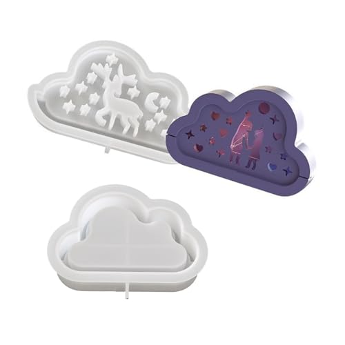 Kreatives Geschenk Zur Silikonform Zum Herstellen Von Wolken Silhouetten Nachtlampen Ideal Für Familienhandwerksaktivitäten von Azxcvbnm