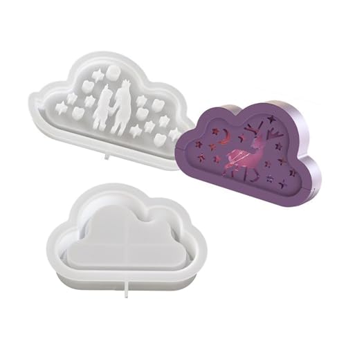 Kreatives Geschenk Zur Silikonform Zum Herstellen Von Wolken Silhouetten Nachtlampen Ideal Für Familienhandwerksaktivitäten von Azxcvbnm