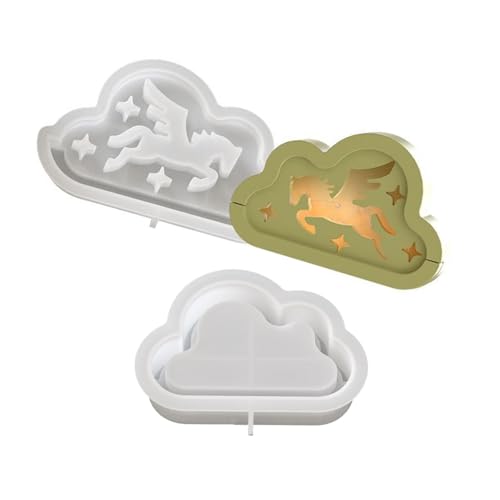 Kreatives Geschenk Zur Silikonform Zum Herstellen Von Wolken Silhouetten Nachtlampen Ideal Für Familienhandwerksaktivitäten von Azxcvbnm