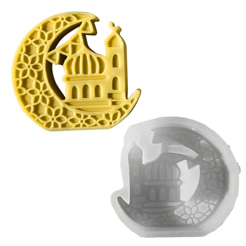 Mondförmige Epoxidharz-Form, Eid-Serie, wiederverwendbare Silikonformen zum Basteln von Schmuck, Ornamenten und Dekorationsprojekten von Azxcvbnm
