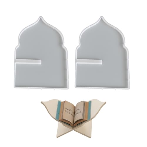 Set Von 2 Flexiblen Silikon Gebetsständer Handwerksform Für Epoxidharzkünstler Und Dekorative Buchhängele Wiederverwendbare Buchhalter Harzform von Azxcvbnm