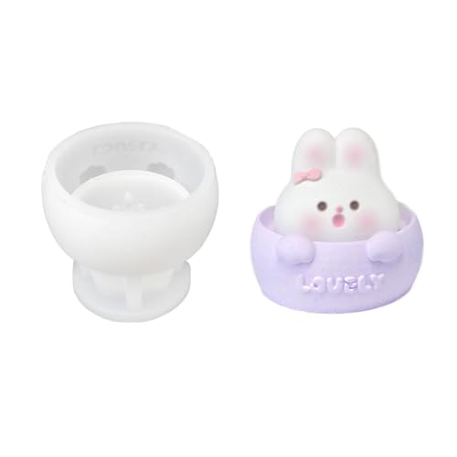 Silikonformen für 3D-Becher, Kaninchen, Tierformen, handgefertigt, Ornament, Epoxidharz, Gips, Formen zur Herstellung Silikonformen für 3D-Becher, Kaninchen, Tierformen, handgefertigt, Ornament, Epoxidharz, Gips, Formen zur Herstellung von Azxcvbnm