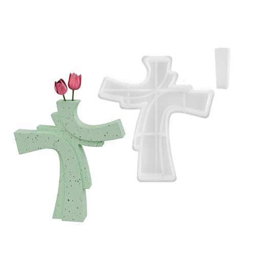 Silikonkruzifixform Für Harzblumenvase Zement Gipshandwerk Und Handgefertigtes Geschenkhandwerk Machen Feiertagsgeschenk Machen Schimmelpilze von Azxcvbnm