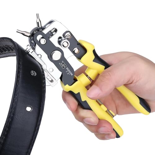 Lochzange für Leder mit Hebelübersetzung zum Lochen von Gürtel, Stoff, Leder, Pappe, Gürtellochzange, Ledergürtel Puncher Drehlochzange, Profi Revolverlochzange Rund 2-2,5-3-3,5-4-4,5mm Lochzange für Leder mit Hebelübersetzung zum Lochen von Gürtel, Stoff, Leder, Pappe, Gürtellochzange, Ledergürtel Puncher Drehlochzange, Profi Revolverlochzange Rund 2-2,5-3-3,5-4-4,5mm von B BOSI TOOLS