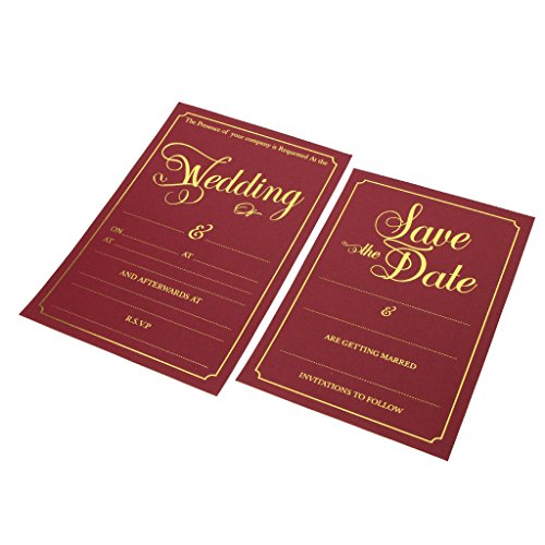 B Baosity 2 Set Hochzeitstag Abend Einladungskarten Hochzeitsempfang Geschenke von B Baosity