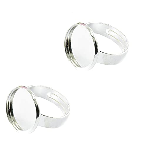 B Baosity 2Pcs Brass Oval Verstellbare Ringrohlinge Pad crafts von B Baosity