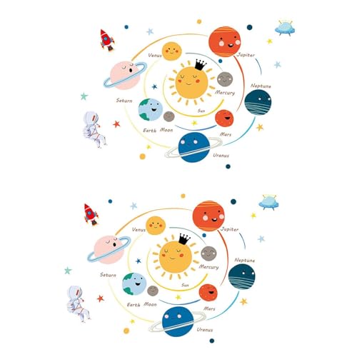 B Baosity 2x Solar System Aufkleber Tapeten Wohnkultur Dekorative Kunstwerk Cartoon Wände Aufkleber für Hintergrund B Baosity 2x Solar System Aufkleber Tapeten Wohnkultur Dekorative Kunstwerk Cartoon Wände Aufkleber für Hintergrund von B Baosity
