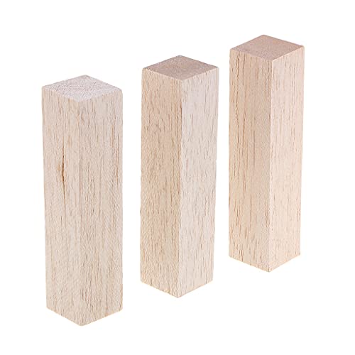 B Baosity 3/5 Stück Balsaholz Blöcke DIY Modellier Handwerk Holzwerkstoffe - Holz, 130 mm von Baosity