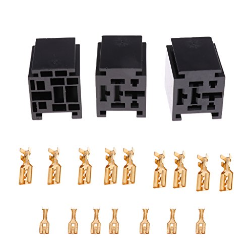 B Baosity 3 X Relais 80A 5Pin Relaisanschlusshalterung mit Klemmen von B Baosity