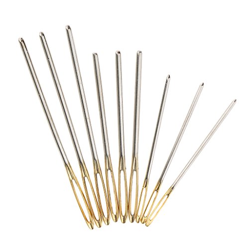 B Baosity 9er Set Stopfnadeln Groß Auge Sticknadel Nähnadel Wollstopfnadeln Wolle Nähen für Leder Projekt - Gold, one Size B Baosity 9er Set Stopfnadeln Groß Auge Sticknadel Nähnadel Wollstopfnadeln Wolle Nähen für Leder Projekt - Gold, one Size von B Baosity