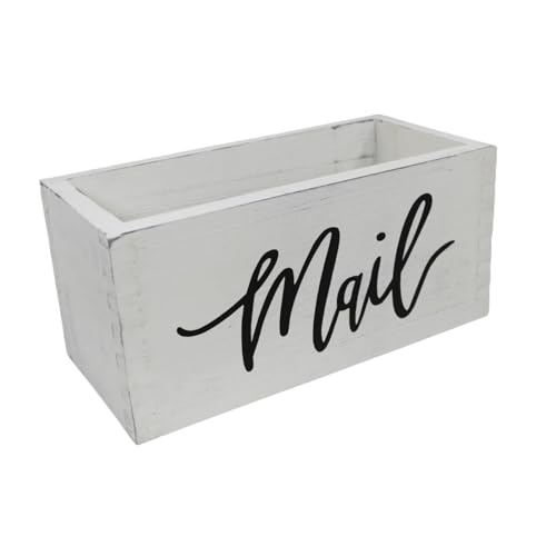 B Baosity Briefkasten Holz Briefablage Post Sortierer Dokumentenhalter Organizer Aus Holz mit Schriftzug MAIL für Arbeitszimmer Wohnzimmer Geschenk, C von B Baosity