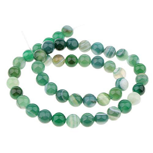 B Baosity Loose Crafts Naturstein Perlen für Frauen Grün, Grün 8mm von B Baosity