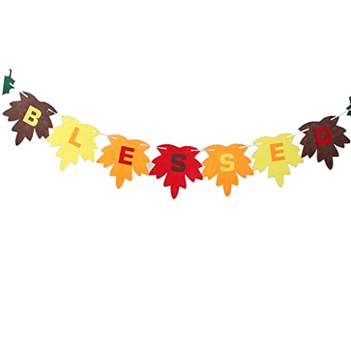 Baosity Filzgirlande mit Blessed Leaves Shower Kindergeburtstagsdekoration von B Baosity