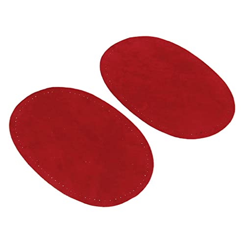 2 Stück Aufbügelflicken Bügelflicken Nähen Knie Applikation Flicken für Ellenbogen Patches Bügeleisen Knieflicken Aufnäher - Rot von B Blesiya