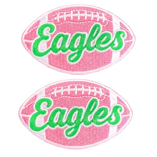 B-Sheep 2 Stück Adler Wort und auf rosa Fußball bestickt Bügelbilder zum Dekorieren von Kleidung B-Sheep 2 Stück Adler Wort und auf rosa Fußball bestickt Bügelbilder zum Dekorieren von Kleidung von B-Sheep