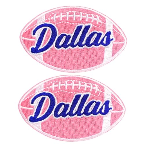 B-Sheep 2 Stück Dallas Wort und auf rosa Fußball-Aufbügler zum Dekorieren von Kleidung B-Sheep 2 Stück Dallas Wort und auf rosa Fußball-Aufbügler zum Dekorieren von Kleidung von B-Sheep