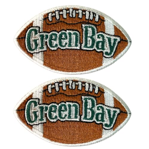 B-Sheep 2 Stück Green Bay Wort auf Fußball bestickte Bügelbilder zum Dekorieren von Kleidung B-Sheep 2 Stück Green Bay Wort auf Fußball bestickte Bügelbilder zum Dekorieren von Kleidung von B-Sheep
