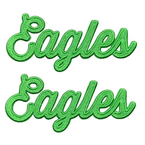 B-Sheep 2 Stück Kelly Green Eagles Cursive Word Patch Embroidered Iron On Patches for Decorate Craft Clothes B-Sheep 2 Stück Kelly Green Eagles Cursive Word Patch Embroidered Iron On Patches for Decorate Craft Clothes von B-Sheep