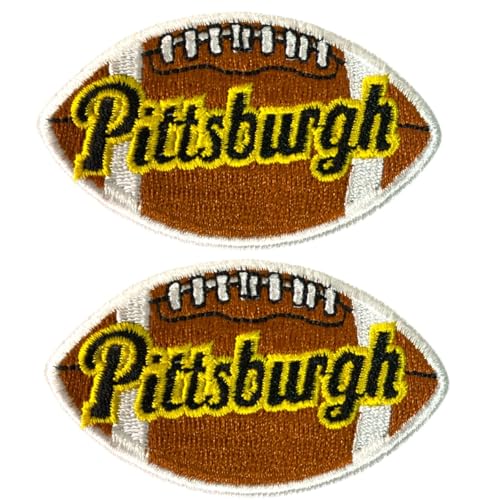 B-Sheep 2 Stück Pittsburgh Wort auf Fußball bestickte Bügelbilder zum Dekorieren von Kleidung B-Sheep 2 Stück Pittsburgh Wort auf Fußball bestickte Bügelbilder zum Dekorieren von Kleidung von B-Sheep