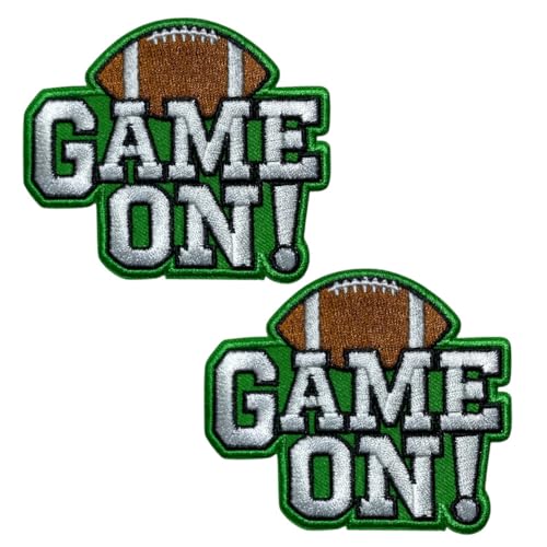B-Sheep Aufnäher "Game On!", bestickt, zum Aufbügeln oder Aufnähen, für Sportfans, Jacken, Rucksäcke und Teambekleidung, 2 Stück B-Sheep Aufnäher "Game On!", bestickt, zum Aufbügeln oder Aufnähen, für Sportfans, Jacken, Rucksäcke und Teambekleidung, 2 Stück von B-Sheep
